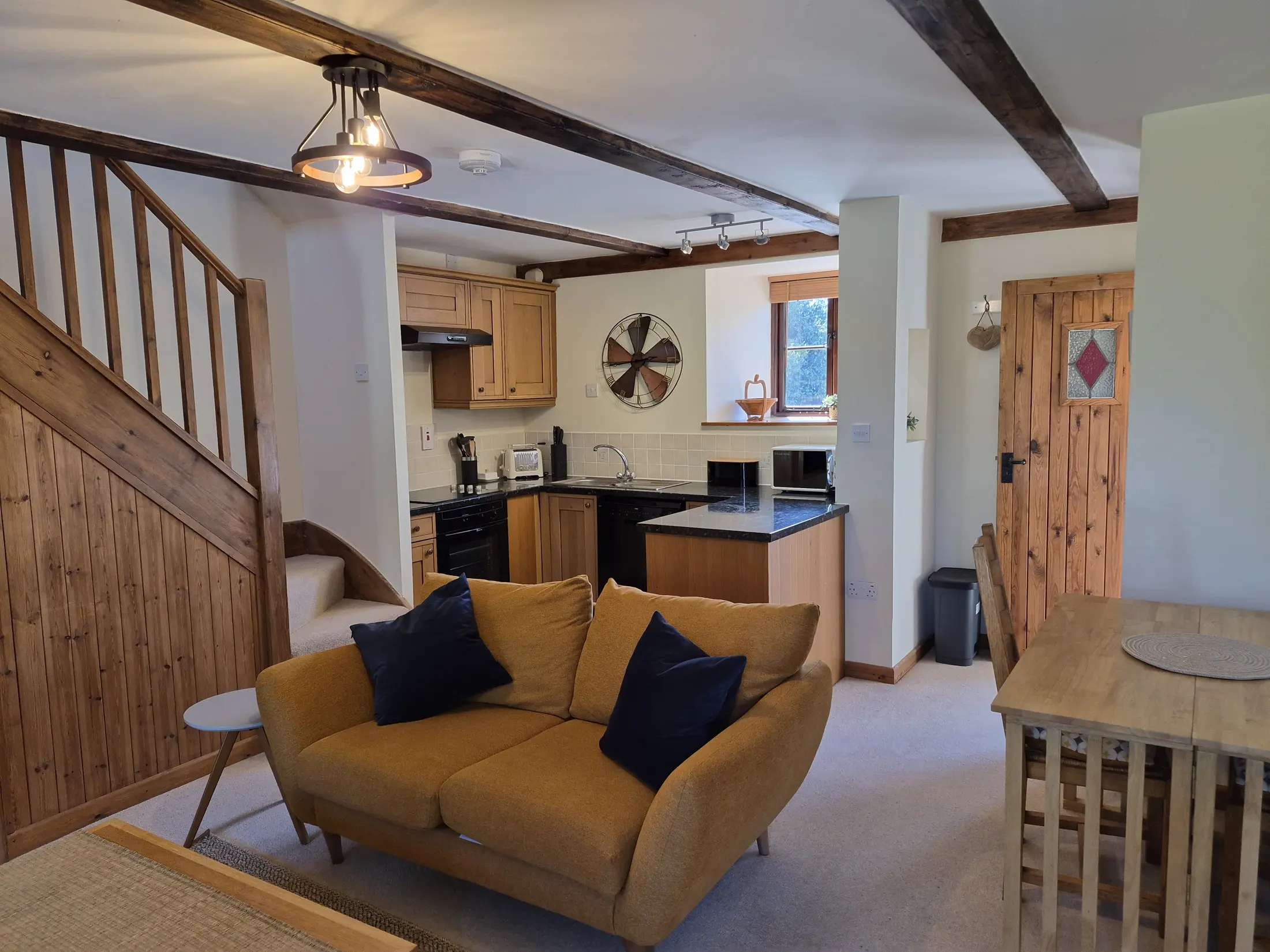 Open-plan kitchen in Brook Cottage