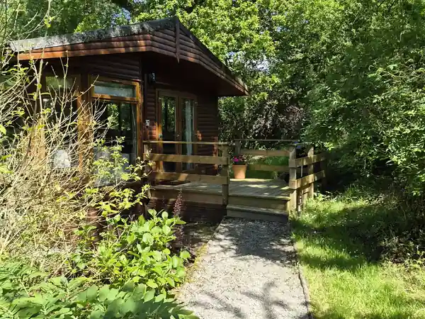 Torridge Lodge in its secluded woodland setting